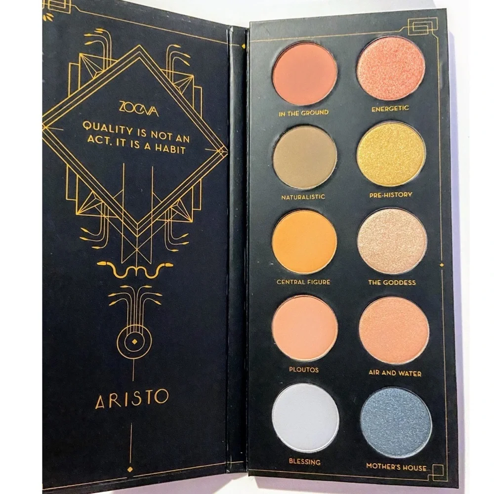 Zoeva Aristo Eyeshadow Palette Matte Shimmer & Metallic Shades 10 Pan Makeup NEW